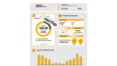 Canada Enbridge Utility Bill Template