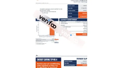 Australia ERM Power electricity utility bill template in Word and PDF format