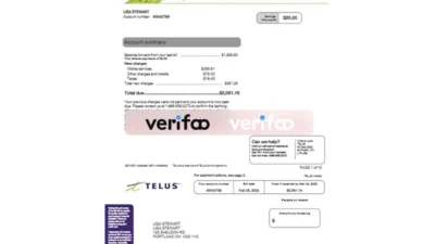Australia Telstra Bill Template