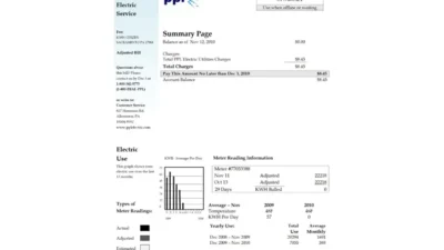 USA Pennsylvania PPL Electric Utility Bill Template In Word And PDF Format