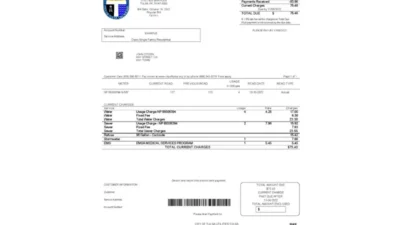 USA Oklahoma City Of Tulsa Utility Bill Word And PDF Template