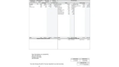 United States Coy Pay Stub Template in Word and PDF Format
