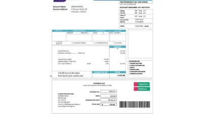 ireland Flogas Utility Bill word And PDF Template