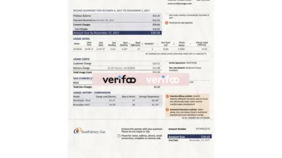 New Jersey South Jersey Gas Bill Template