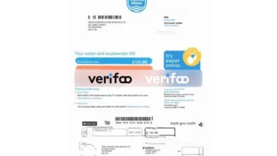 UK Thames Water Bill Template