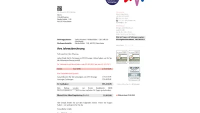 Germany MVV Energie Template in Word and PDF Format