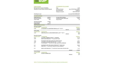 Solomon Islands BSP Bank Statement Excel And PDF Template