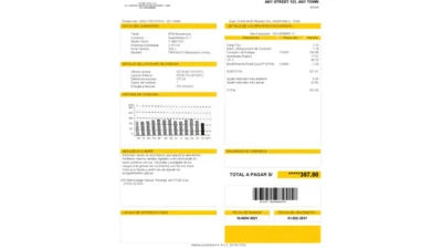 Peru Luz De Sur Utility Bill Template In Word And PDF Format