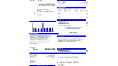USA City Of Sherman Utility Bill Template In Word And PDF Format