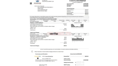 USA Washington Chelan County PUD utility bill template