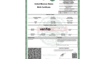 Mexico birth certificate Template in word and pdf Format