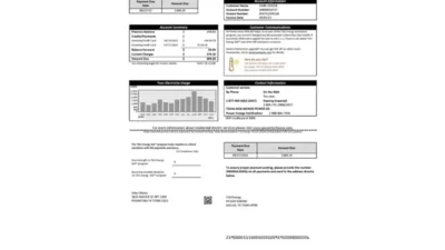 USA Texas TXU Energy Utility Bill Word And PDF Template