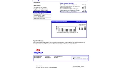 South Korea Electric Power Corporation Electricity Utility Bill Word And PDF Template