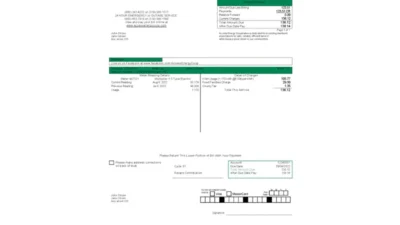 USA Iowa Access Energy Cooperative Utility Bill Word And PDF Template