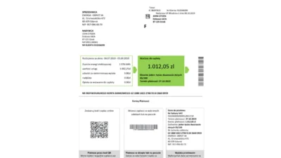 Poland Energa Utility Bill Word And PDF Template