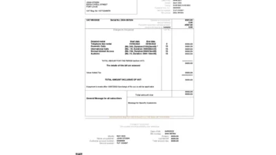 Mauritius Telecom Mauritius Utility Bill Template In Word And PDF Format