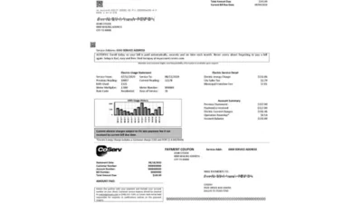 USA Texas CoServ utility bill template