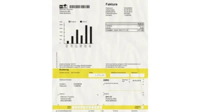 NORWAY BKK UTILITY BILL EDITABLE PSD TEMPLATE