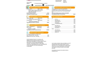 USA Utah Comcast Utility Bill Word And PDF Template Version 2