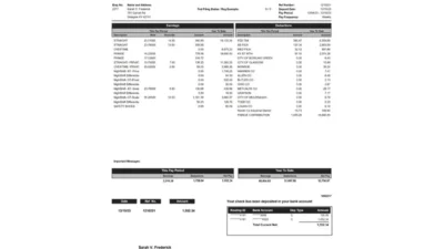 USA Scotty’s Contracting & Stone Pay Stub Word And PDF Template