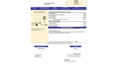 USA Think Energy Utility Bill Template In Word And PDF Format