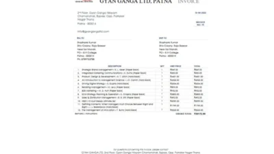 India Gyan Ganga Ltd Invoice Template in word and pdf format