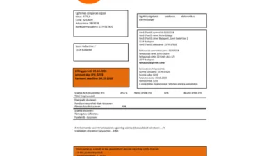 Hungary FIDESZ Utility Bill Template In Word And PDF Format