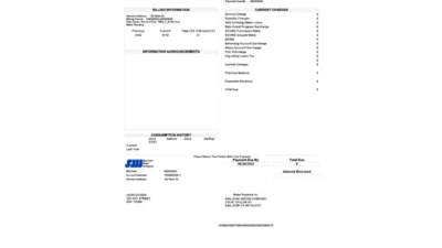USA California San Jose Water Utility Bill Template In Word And PDF Format