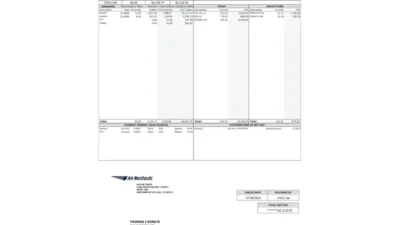 USA Air Methods Paystub Word And PDF Template