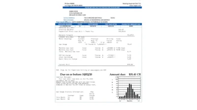 USA Nevada Southwest gas Corporation utility bill template in Word and PDF format