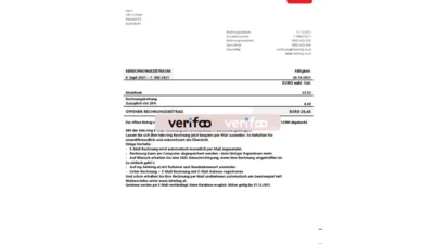 Thailand JERA power utility bill template in Word and PDF format