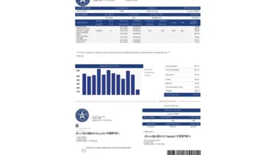 USA Texas City of Sugar Land Utility Bill Template In Word And PDF Format