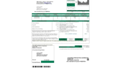USA Coles – Moultrie Utility Bill Word And PDF Template