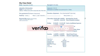 sky view hotel booking confirmation Word template
