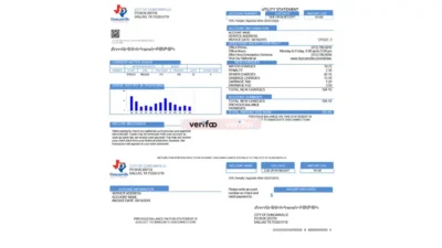 USA Texas City of Duncanville utility bill template in Word and PDF format