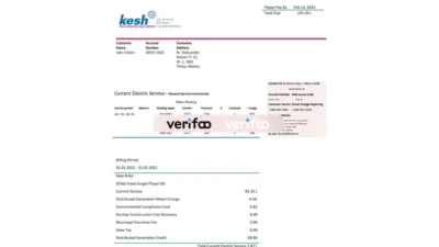 Albania Albanian Power Corporation utility bill template
