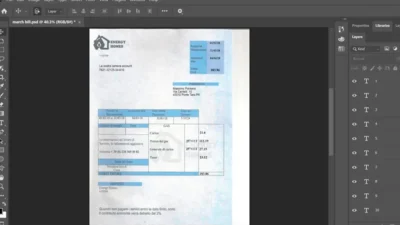 Italy Energy Homes Utility Bill PSD Template