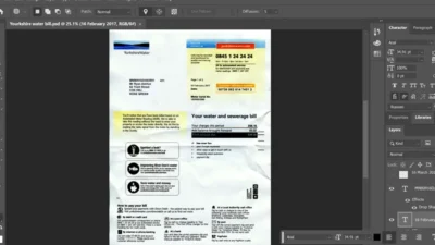 United Kingdom Yorkshire water utility bill template