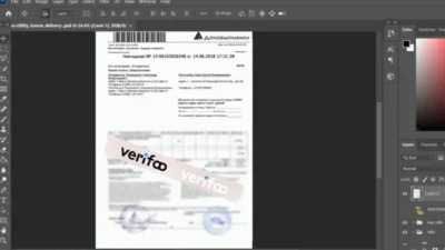 Russia Invoice Delivery PSD Template