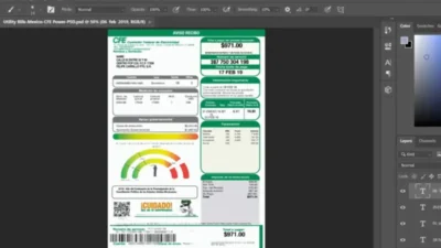 Mexico CFE Power utility bill proof of address Template