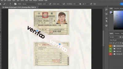 Taiwan driving licence psd file full editable with all font