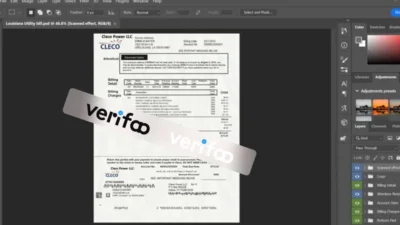 Louisiana Proof of address psd template