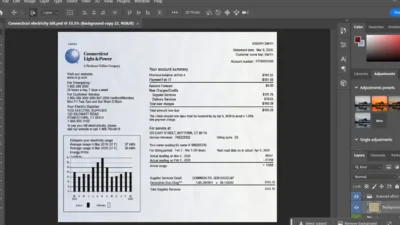 Connecticut Utility Bill psd Template