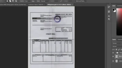 Philippines Utility bill Psd template v202396