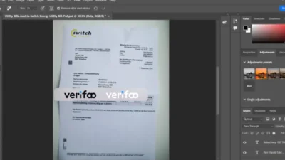 Austria Switch Utility Bill Psd Template