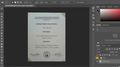 George Washington University Graduate Certificate PSD Template