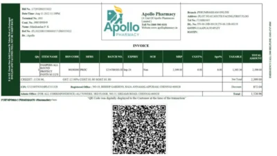 Apollo Medicine Invoice Template