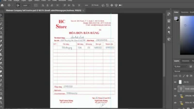 Vietnam Company Sell Invoice PSD Template