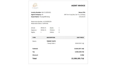 Vietnam Sansara Invoice Template