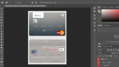 Liechtenstein Valartis Bank mastercard Template in PSD Format